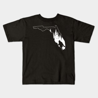 Bigfoot Florida State Map Gifts Kids T-Shirt